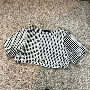 MINKPINK Women’s Black and White Crop Top, Size XS, NWOT